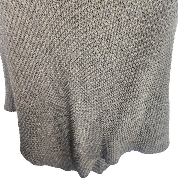 Coco Gio Womens Wool Turtleneck Sweater Poncho OS Chunky Neutral Hygge Rustic - Picture 3 of 8